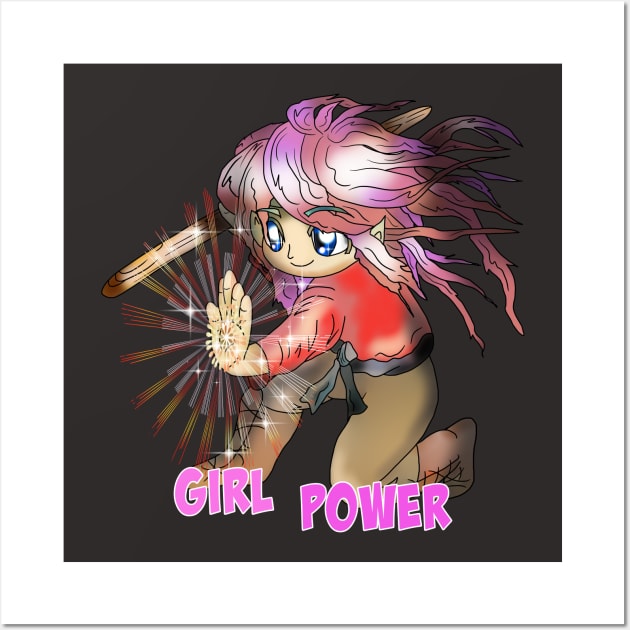 elf girl power warrior Wall Art by cuisinecat